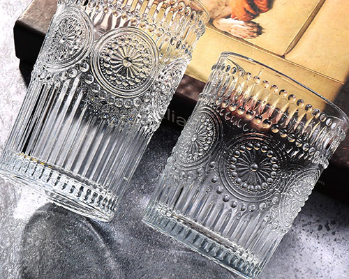 Embossed Glass Cups