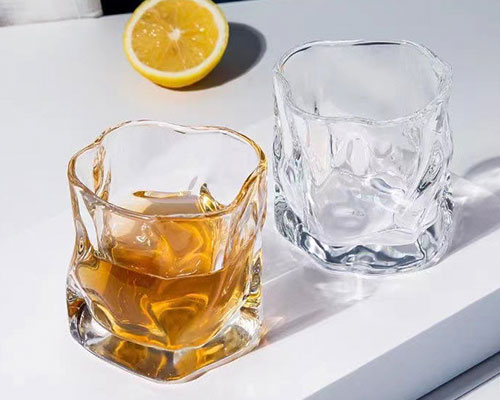 Twisted Clear Glass Cup
