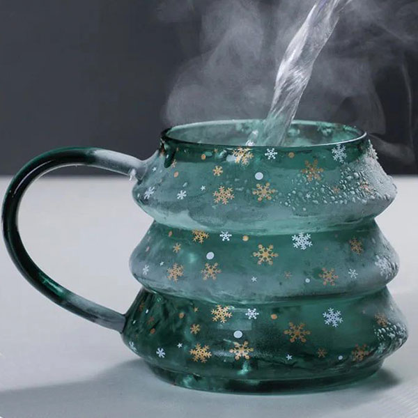 Borosilicate Glass Christmas Tree Mug