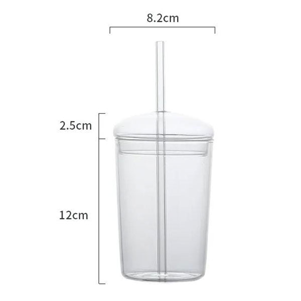 Coffee Glass With Straw