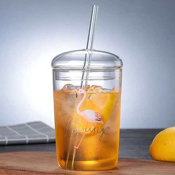 Cold Coffee Glass With Straw