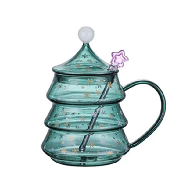 Glass Christmas Tree Mug