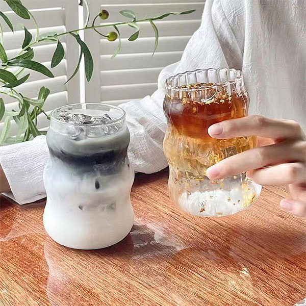Ribbed Glass Mugs