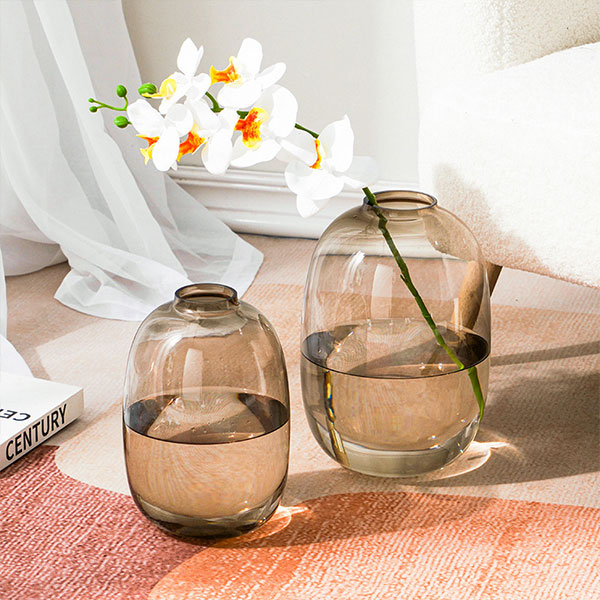 Amber Colored Vases