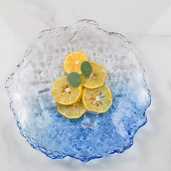 Blue Glass Dinner Plates