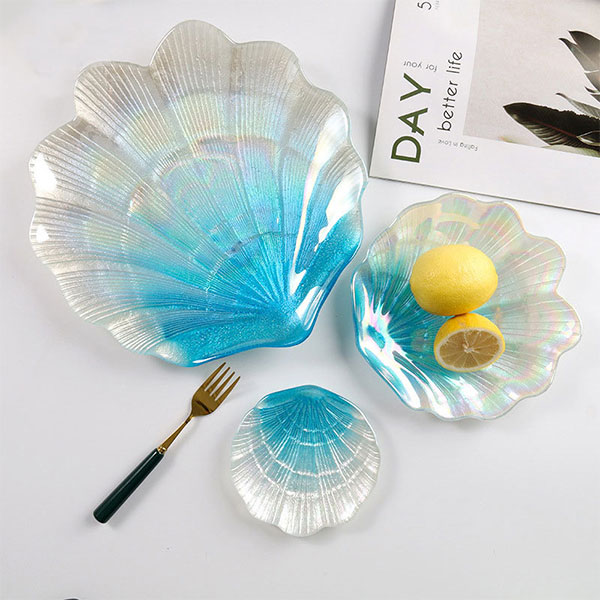 Blue Glass Dinner Plates
