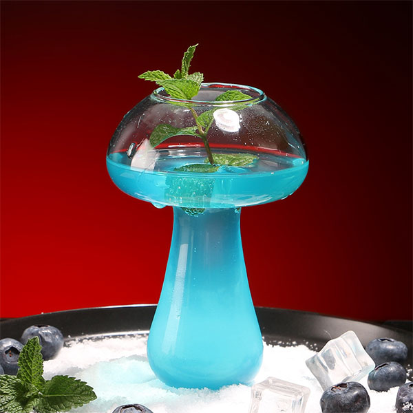 Blue Glass Mushroom