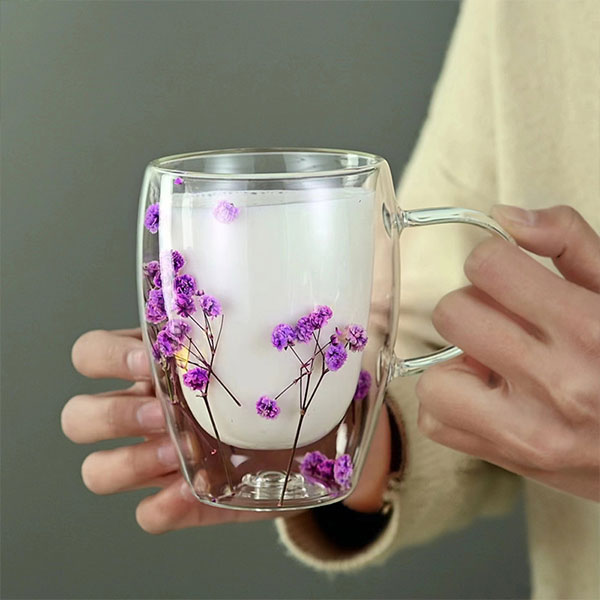 Double Layer Glass Mug