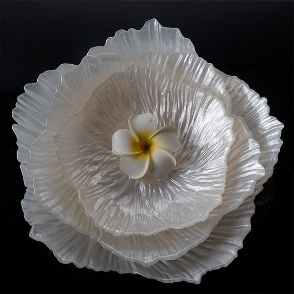 Glass Flower Plates