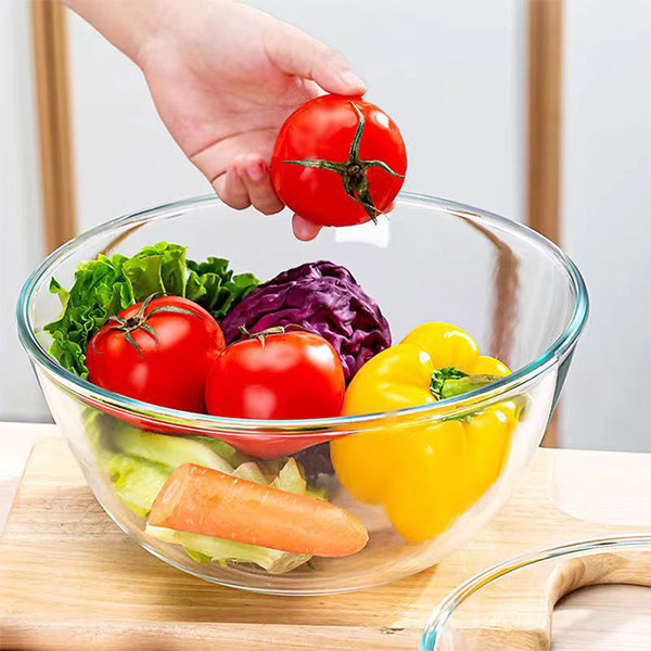 Glass Salad Bowl Large