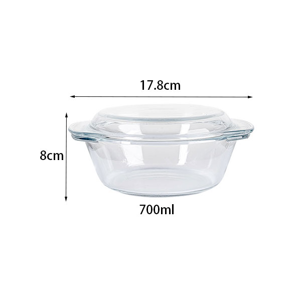 Glass Salad Bowl With Lid