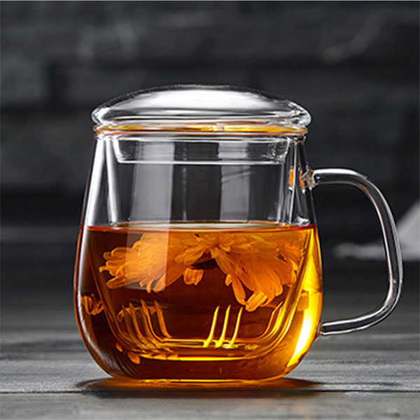 Glass Tea Cup With Lid