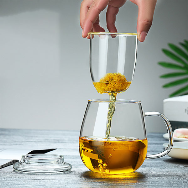 Glass Tea Mug With Infuse