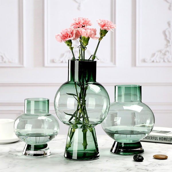 Green Glass Vase Large