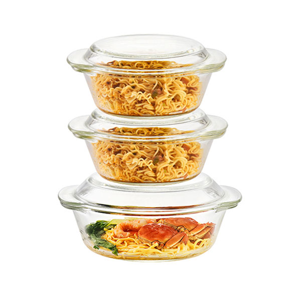 Large Glass Mixing Bowl With Lid