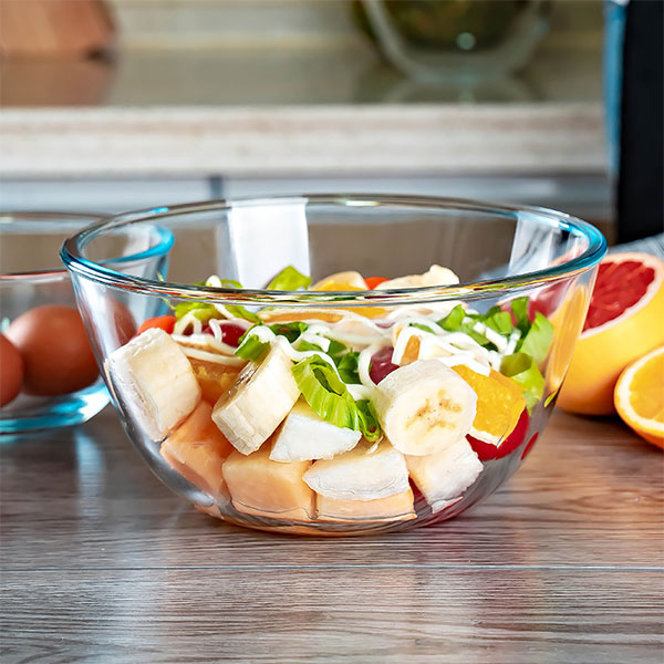 Large Glass Salad Bowl