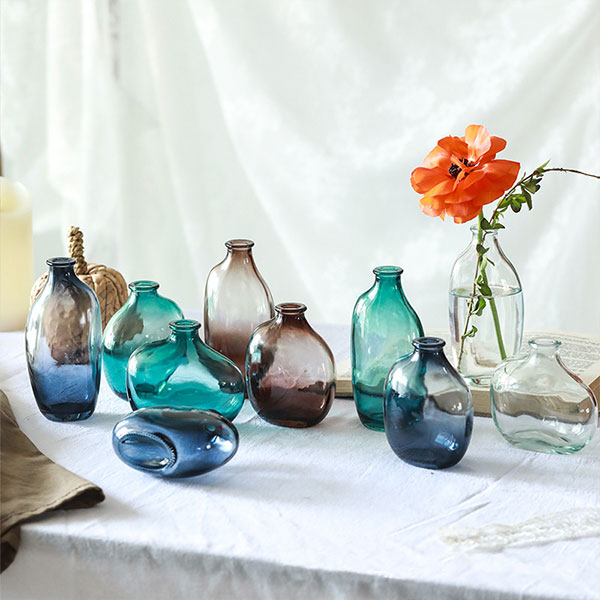 Multi Coloured Glass Vases