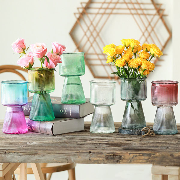 Reeded Glass Vase