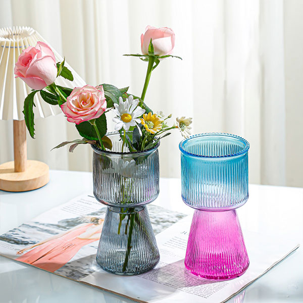 Rippled Glass Vase