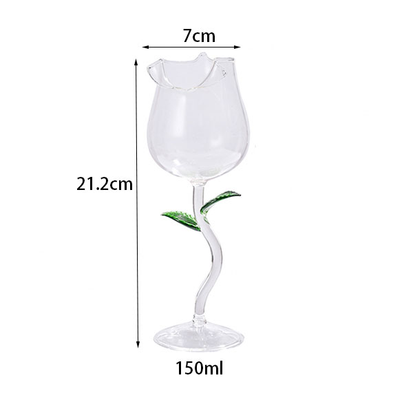 Rose Shaped Wine Glass