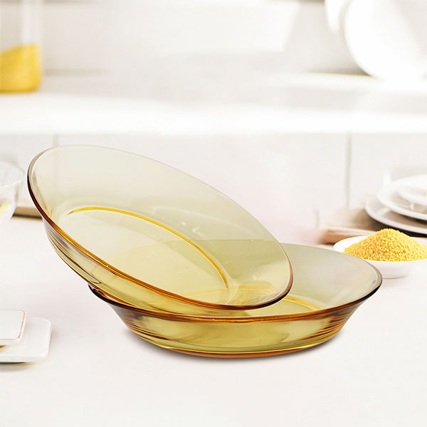 Vintage Amber Plates