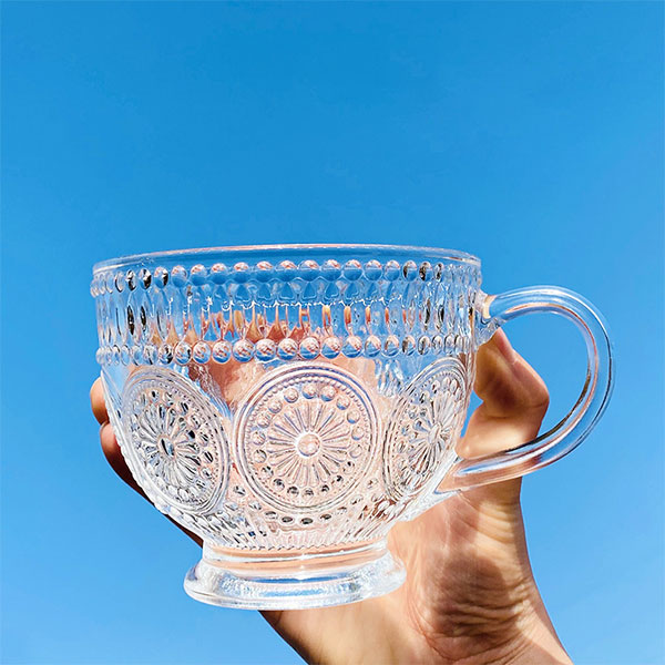 Vintage Glass Coffee Mugs