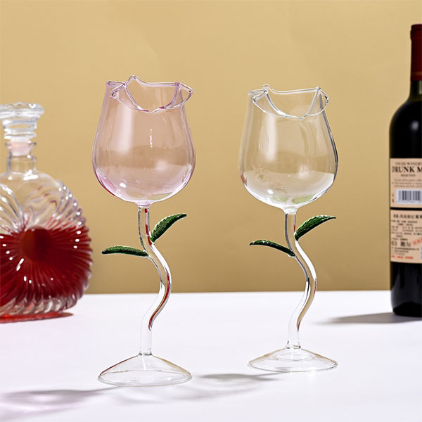 Wine Glass With Flowers