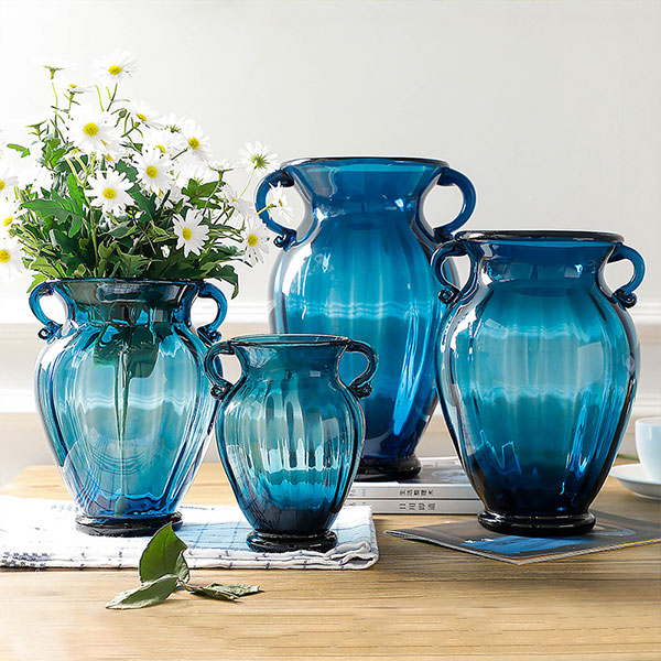 Blue Clear Vase