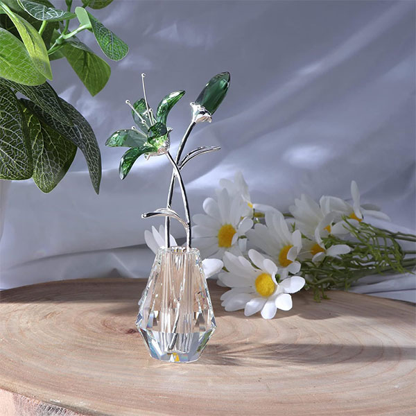 Green Crystal Vase