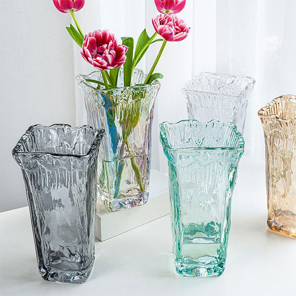 Reeded Glass Vase