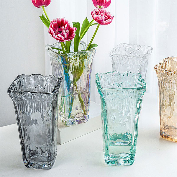 Reeded Glass Vase